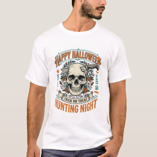 Oude Halloween Schedel Trick or Treat T-shirt ontw