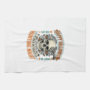 Oude Halloween Schedel Trick or Treat T-shirt ontw Theedoek