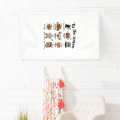 Oude Halloween Seizoen Checklist Shirt Ontwerp_1 Spandoek (Insitu)