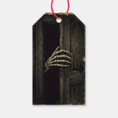 Oude Halloween-skelet Cadeaulabel (Achterkant)