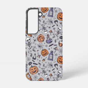 Oude Halloween-skelet- en toverdrankpatroon Samsung Galaxy Hoesje