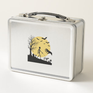 Oude Halloween Skelet Hond Maan Vector Design_