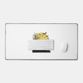 Oude Halloween Skelet Hond Maan Vector Design_ Bureaumat (Keyboard & Muis)