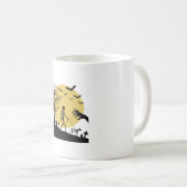 Oude Halloween Skelet Hond Maan Vector Design_ Koffiemok (Voorkant rechts)
