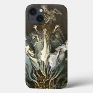 Oude Halloween, Skelet Violist en Geesten Case-Mate iPhone Case
