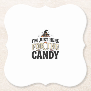 Oude Halloween Snoep Heksenhoed Shirt Ontwerp_1 Kartonnen Onderzetters