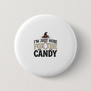 Oude Halloween Snoep Heksenhoed Shirt Ontwerp_1 Ronde Button 5,7 Cm