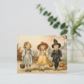 Oude Halloween Snoep of Truc Briefkaart (Staand voorkant)