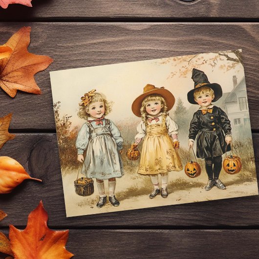 Oude Halloween Snoep of Truc Briefkaart