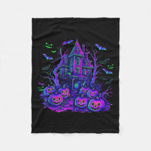 Oude Halloween Soky Scène Retro Pompoen Y Seizoen Fleece Deken