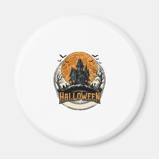 Oude Halloween Spoken Huis Vectorontwerp_1 Magneet (Voorkant)