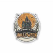 Oude Halloween Spoken Huis Vectorontwerp_1 Sticker (Voorkant)
