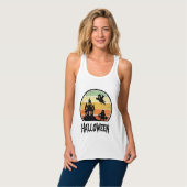Oude Halloween Spoken Huis Zonsondergang Shirt Ont (Volledige Voorkant)