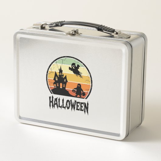 Oude Halloween Spoken Huis Zonsondergang Shirt Ont (Voorkant)