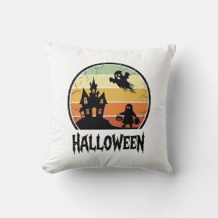 Oude Halloween Spoken Huis Zonsondergang Shirt Ont Kussen