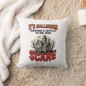 Oude Halloween Spokenhuis Bang Shirt Ontwerp Kussen (Deken)