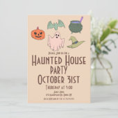 Oude Halloween Spokenhuis Hand  Kaart (Staand voorkant)