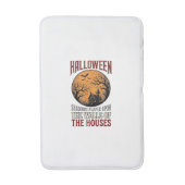 Oude Halloween Spokenhuis Maan Shirt Ontwerp_ Badmat (Voorkant Verticaal)