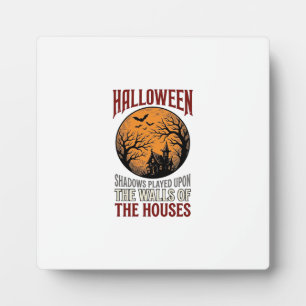 Oude Halloween Spokenhuis Maan Shirt Ontwerp_ Fotoplaat