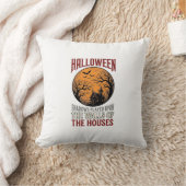 Oude Halloween Spokenhuis Maan Shirt Ontwerp_ Kussen (Deken)