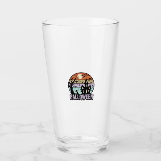 Oude Halloween Spokenhuis Shirt Ontwerp_1 Glas (Voorkant)