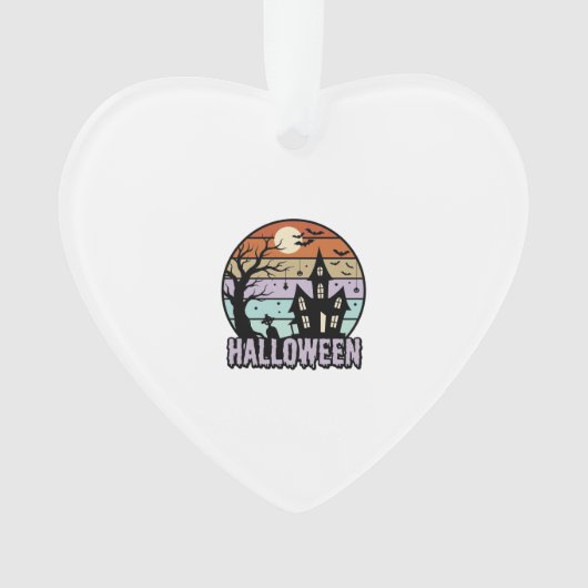 Oude Halloween Spokenhuis Shirt Ontwerp_1 Ornament (voorkant)