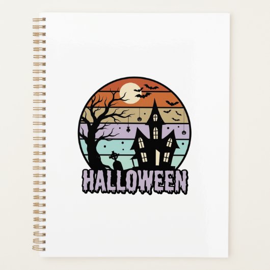 Oude Halloween Spokenhuis Shirt Ontwerp_1 Planner (Voorkant)