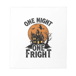Oude Halloween-spookheks Maan Grafisch_1 Notitieblok