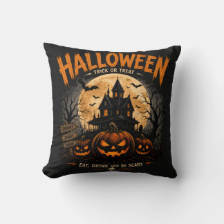 Oude Halloween-spookhuis Griezelnacht Grapjas Kussen