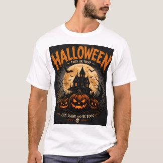 Oude Halloween-spookhuis Griezelnacht Grapjas T-shirt