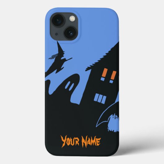 Oude Halloween-spookhuis Heks Geest Vleermuis Case-Mate iPhone Case (Achterkant)