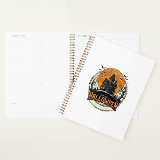 Oude Halloween-spookhuis Vectorontwerp_1 Planner (Display)