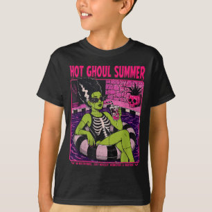 Oude Halloween-strand Summerween-staart T-shirt