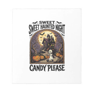 Oude Halloween T-shirt Candy Night Spoken Huis_ Notitieblok