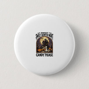 Oude Halloween T-shirt Candy Night Spoken Huis_ Ronde Button 5,7 Cm