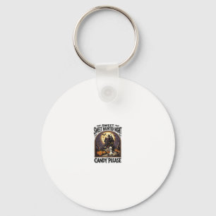Oude Halloween T-shirt Candy Night Spoken Huis_ Sleutelhanger