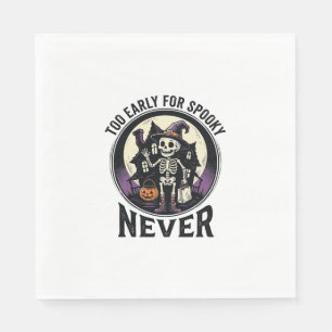 Oude Halloween T-shirt Skelet Maan Geheime Huis Servet