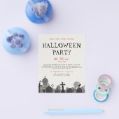 Oude Halloween-terreurfeest, Bewerkbare Halloween Flyer (Enkel)