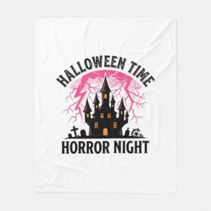 Oude Halloween Tijd Horror Nacht Geheime Kasteel Fleece Deken