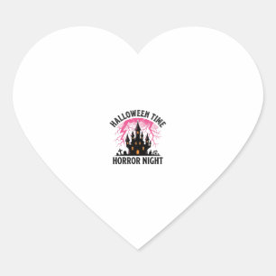 Oude Halloween Tijd Horror Nacht Geheime Kasteel Hart Sticker