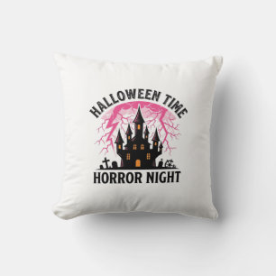Oude Halloween Tijd Horror Nacht Geheime Kasteel Kussen