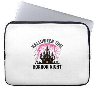Oude Halloween Tijd Horror Nacht Geheime Kasteel Laptop Sleeve