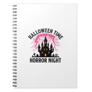 Oude Halloween Tijd Horror Nacht Geheime Kasteel Notitieboek