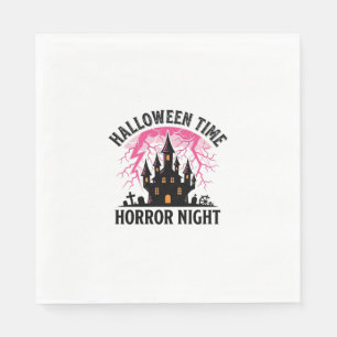 Oude Halloween Tijd Horror Nacht Geheime Kasteel Servet