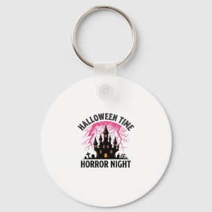 Oude Halloween Tijd Horror Nacht Geheime Kasteel Sleutelhanger
