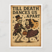 Oude Halloween Tot de Dood Ons Doet Dansen Briefkaart (Voorkant)
