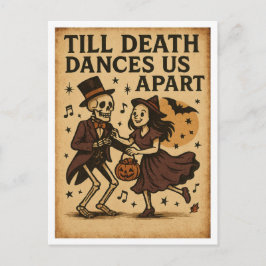 Oude Halloween Tot de Dood Ons Doet Dansen Briefkaart