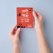 Oude Halloween Trick Or Treat Halloween Feest Flyer (Hand)