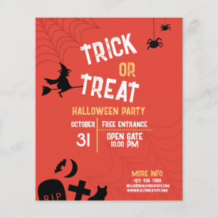 Oude Halloween Trick Or Treat Halloween Feest Flyer