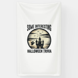 Oude Halloween Trivia Geest Maan Shirt Ontwerp_1 Spandoek